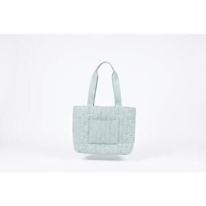 Universal Thread Sage Green Quilted Tote Bag Wavy Stitch Pockets Large